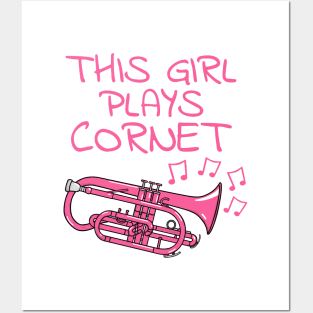 This Girl Plays Cornet, Female Cornetist, Brass Musician Posters and Art